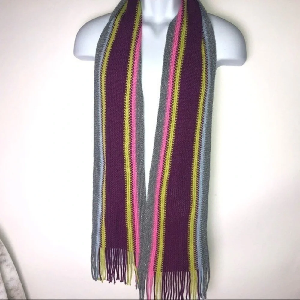 New York & Company Purple Blue Stripe Scarf‎